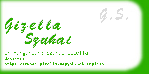 gizella szuhai business card